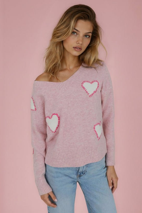 Shop CHRLDR CHRLDR Sweetheart V Neck Perfect Sweater Jumper for women – premium loungewear and festival fashion at Spoiled Brat