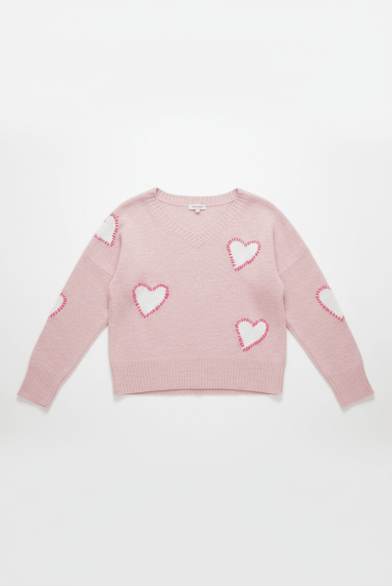 Shop CHRLDR CHRLDR Sweetheart V Neck Perfect Sweater Jumper for women – premium loungewear and festival fashion at Spoiled Brat