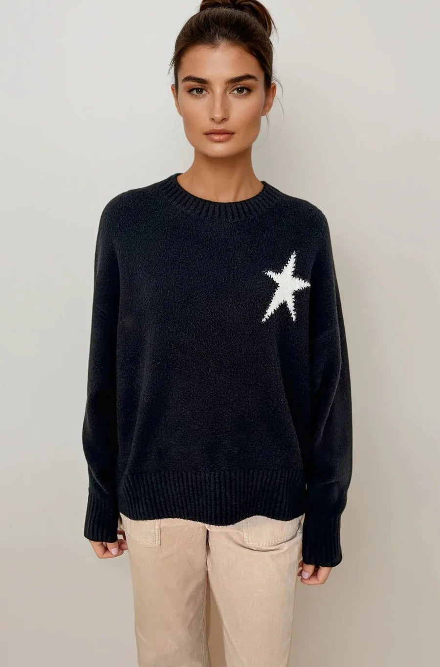 CHRLDR Sylvie Star Patch Perfect Sweater - Spoiled Brat