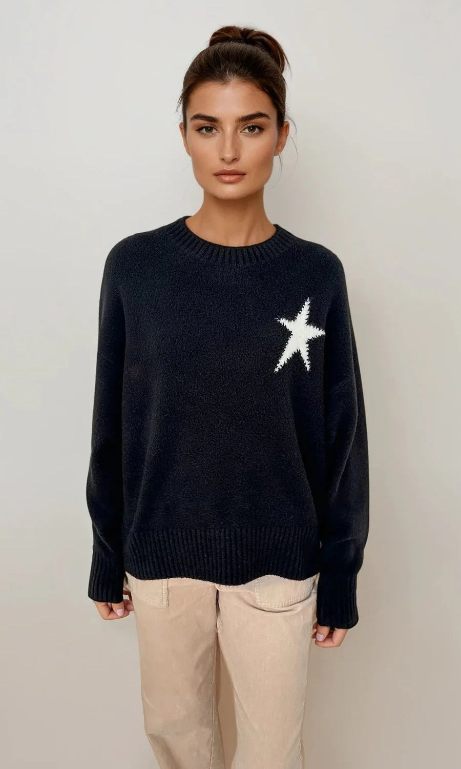 CHRLDR Sylvie Star Patch Perfect Sweater - Spoiled Brat