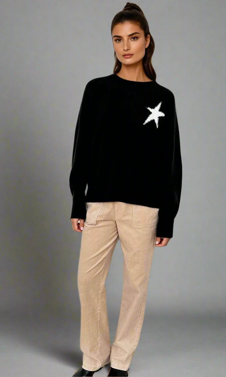 CHRLDR Sylvie Star Patch Perfect Sweater - Spoiled Brat