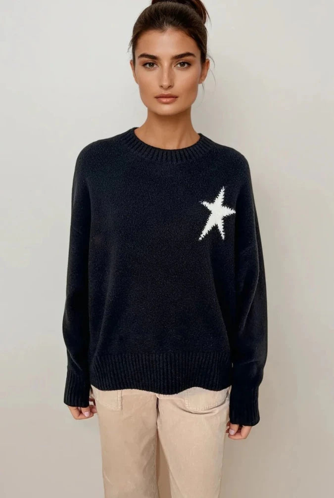 Shop CHRLDR CHRLDR Sylvie Star Patch Perfect Sweater Jumper for women – premium loungewear and festival fashion at Spoiled Brat