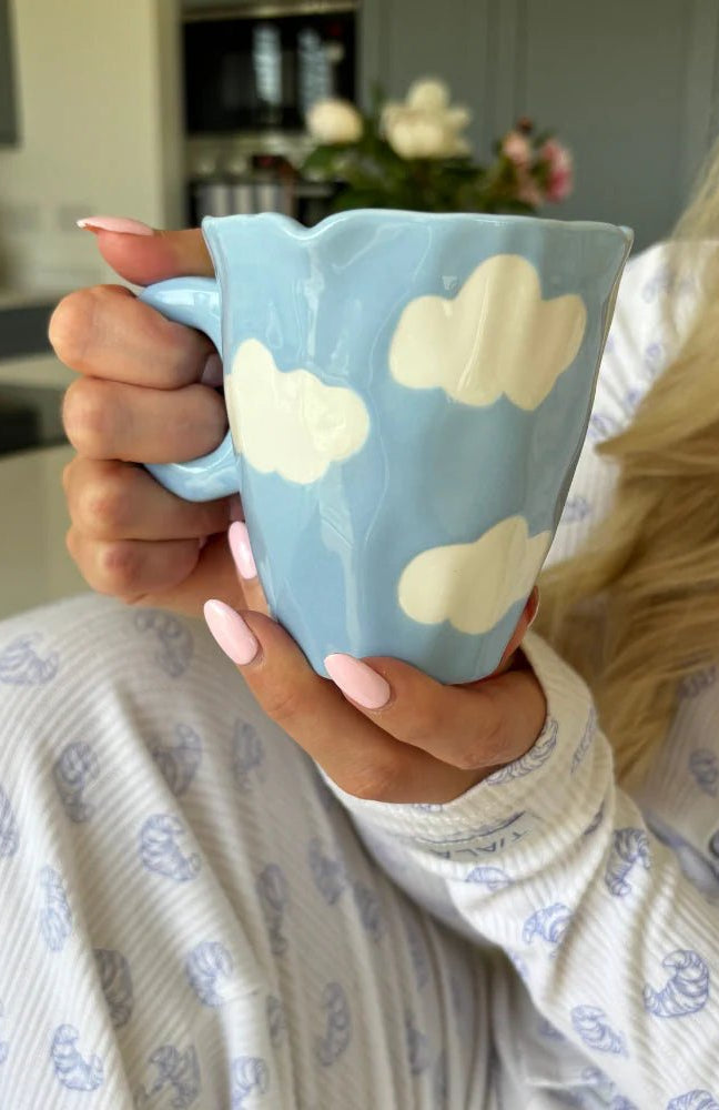 Shop Coconut Lane Coconut Lane Clouds Coffee Mug Mug for women – premium loungewear and festival fashion at Spoiled Brat