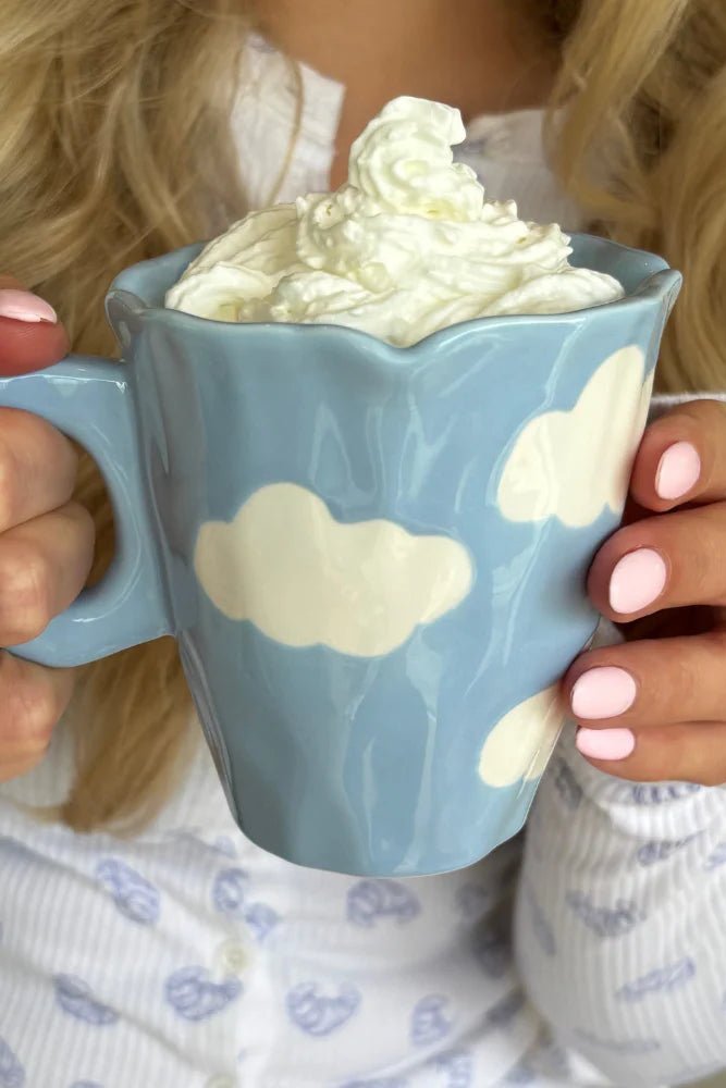 Shop Coconut Lane Coconut Lane Clouds Coffee Mug Mug for women – premium loungewear and festival fashion at Spoiled Brat