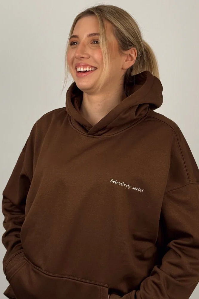 Shop Coconut Lane Coconut Lane Feelings "Selectively Social" Hoodie Hoodie for women – premium loungewear and festival fashion at Spoiled Brat