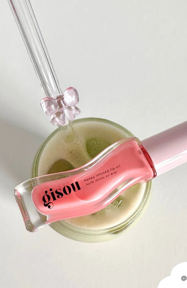 Shop Coconut Lane Coconut Lane Glass Straw with Pink Bows Straws for women – premium loungewear and festival fashion at Spoiled Brat