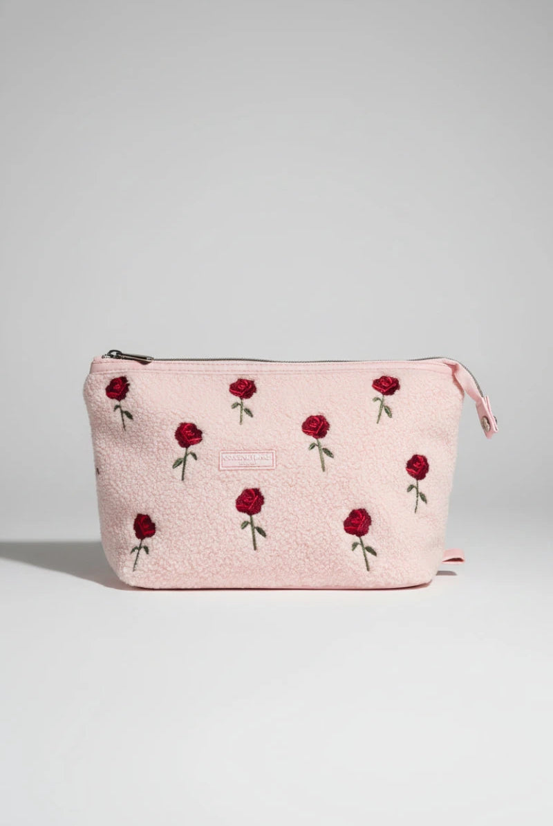 Shop Coconut Lane Coconut Lane Quilted Embroidered Roses Expandable Cosmetic Bag Cosmetic Case for women – premium loungewear and festival fashion at Spoiled Brat