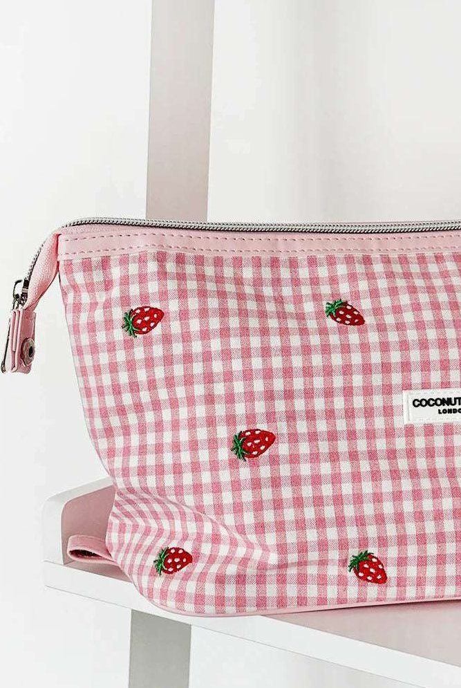 Shop Coconut Lane Coconut Lane Strawberry Picnic Magic Lifestyle Pouch Cosmetic Case for women – premium loungewear and festival fashion at Spoiled Brat