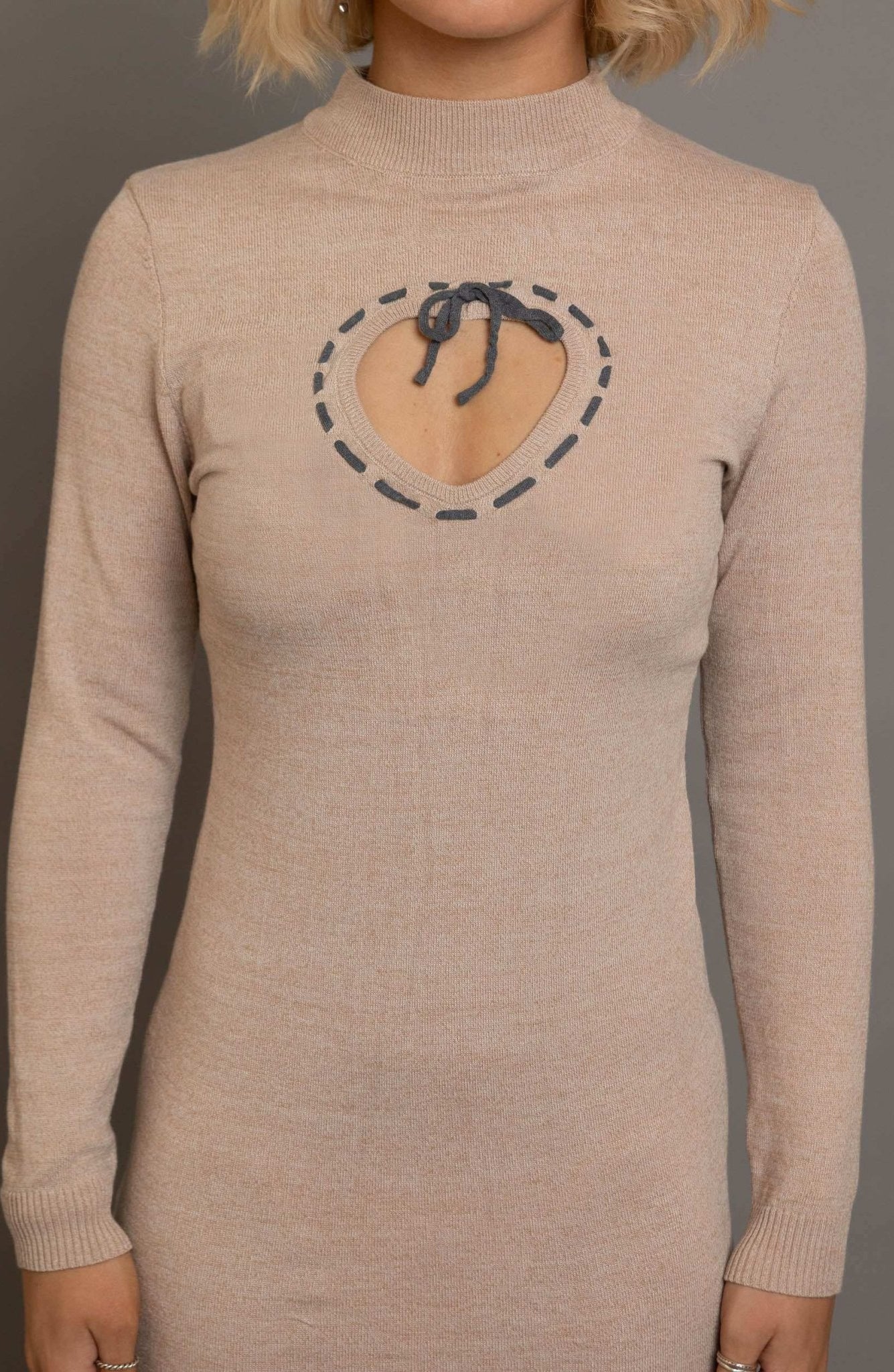 Shop Daisy Street Daisy Street Cream Heart Cutout Midaxi Dress Maxi Dress for women – premium loungewear and festival fashion at Spoiled Brat