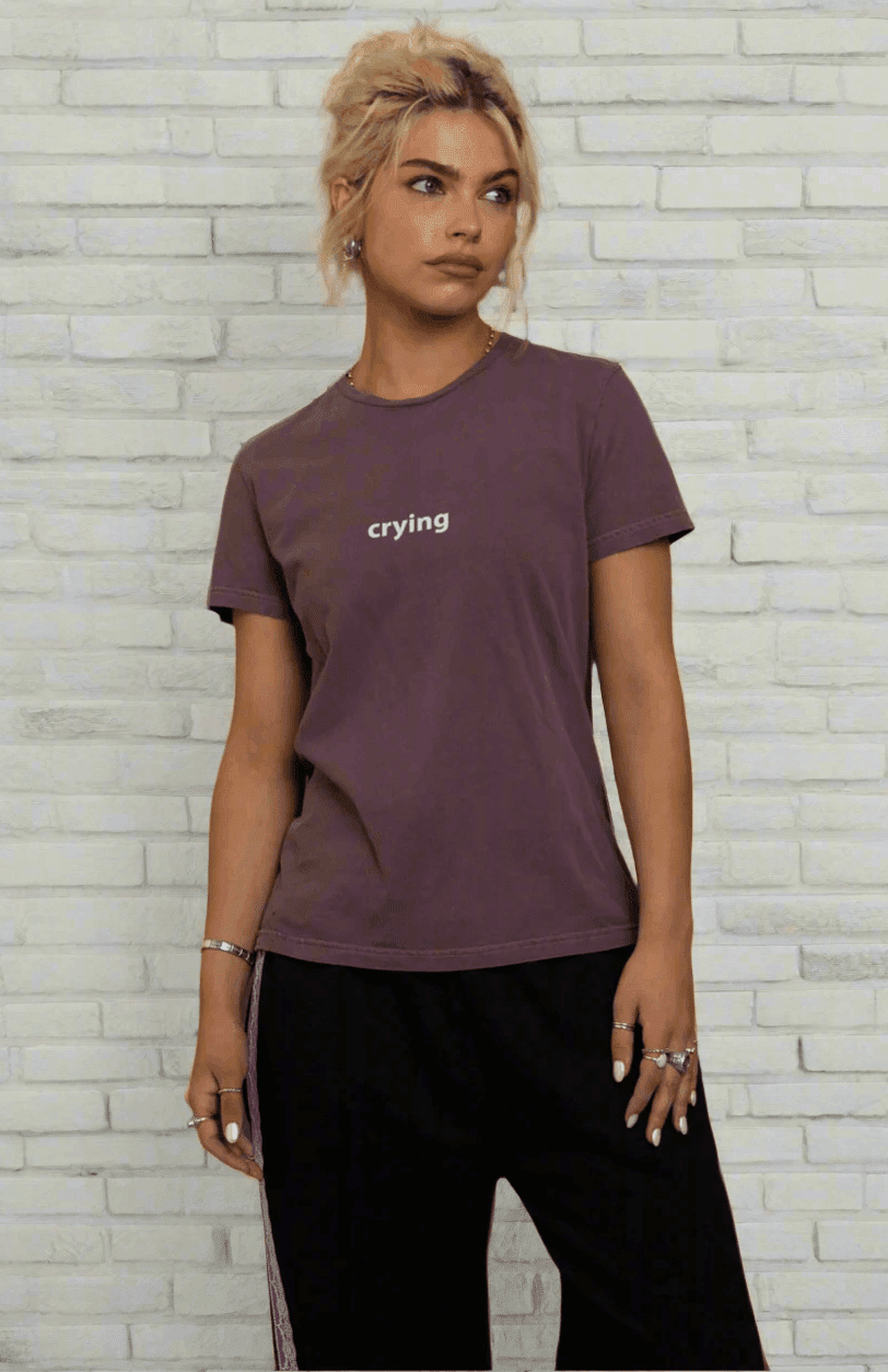 Shop Daisy Street Daisy Street Crying Printed Tee T-Shirts for women – premium loungewear and festival fashion at Spoiled Brat