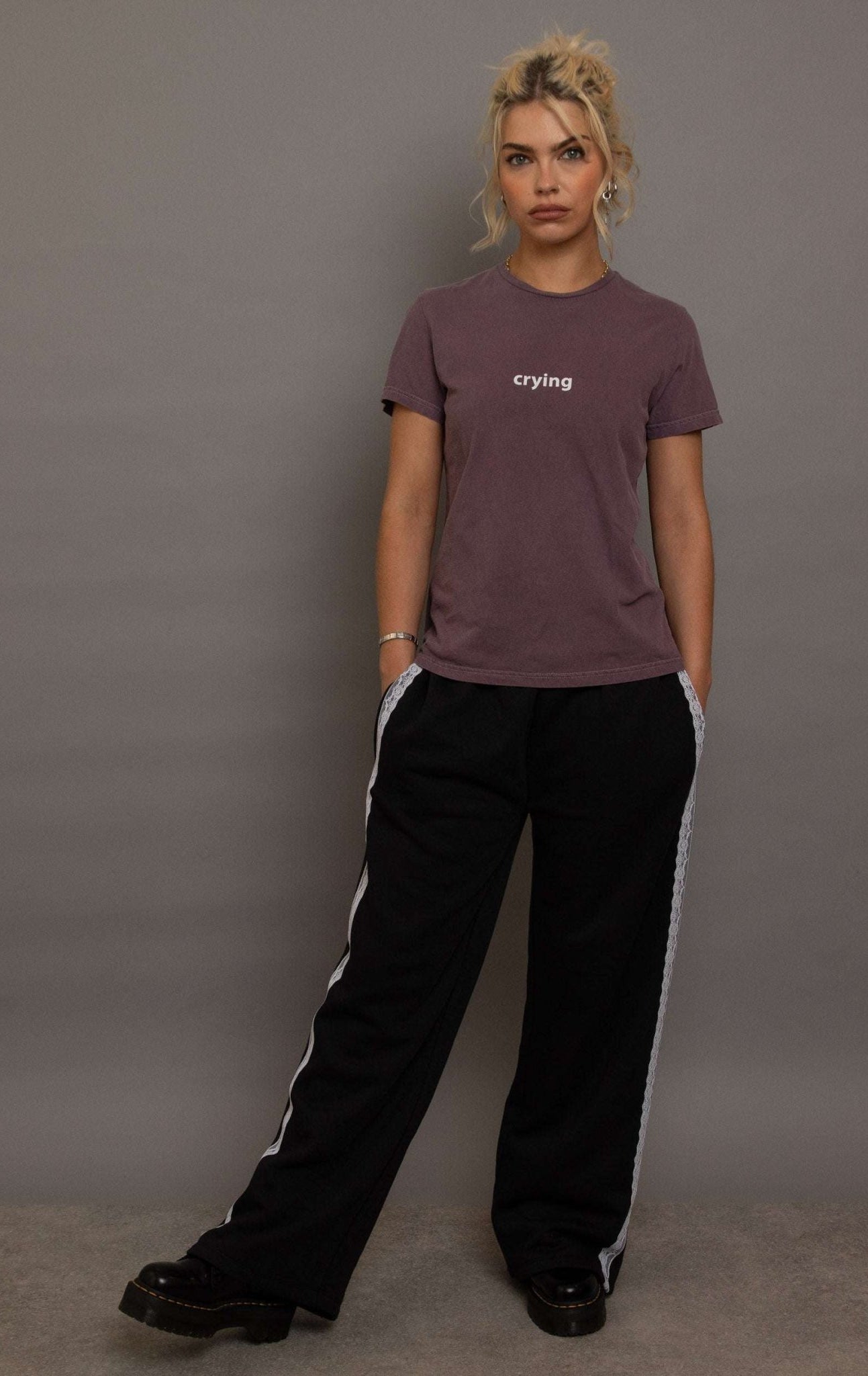 Shop Daisy Street Daisy Street Crying Printed Tee T-Shirts for women – premium loungewear and festival fashion at Spoiled Brat