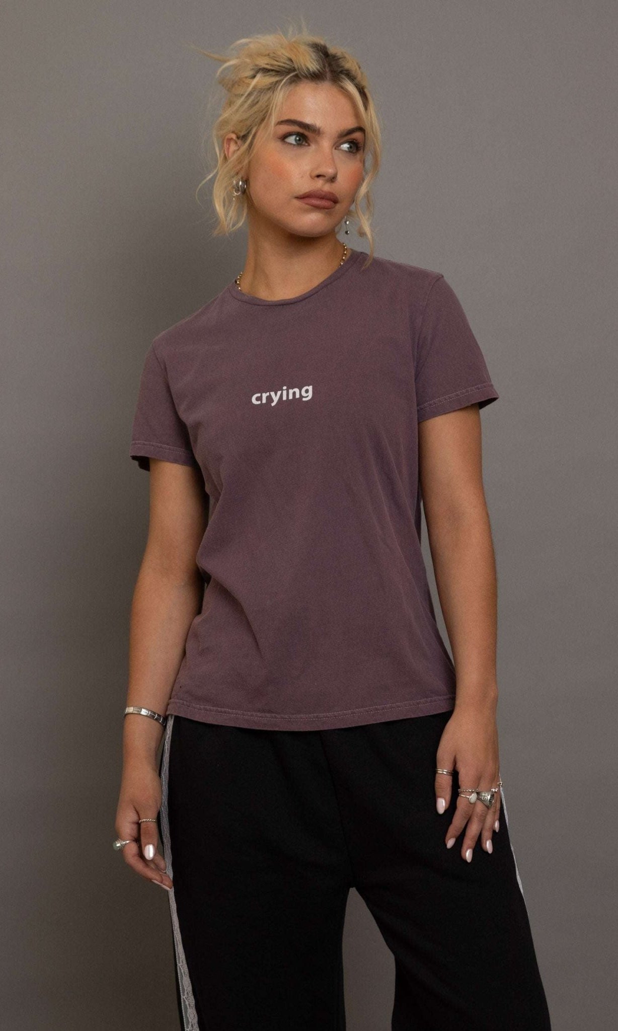Shop Daisy Street Daisy Street Crying Printed Tee T-Shirts for women – premium loungewear and festival fashion at Spoiled Brat