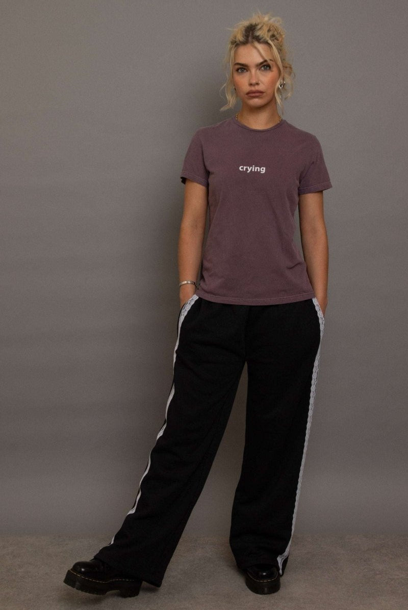 Shop Daisy Street Daisy Street Crying Printed Tee T-Shirts for women – premium loungewear and festival fashion at Spoiled Brat