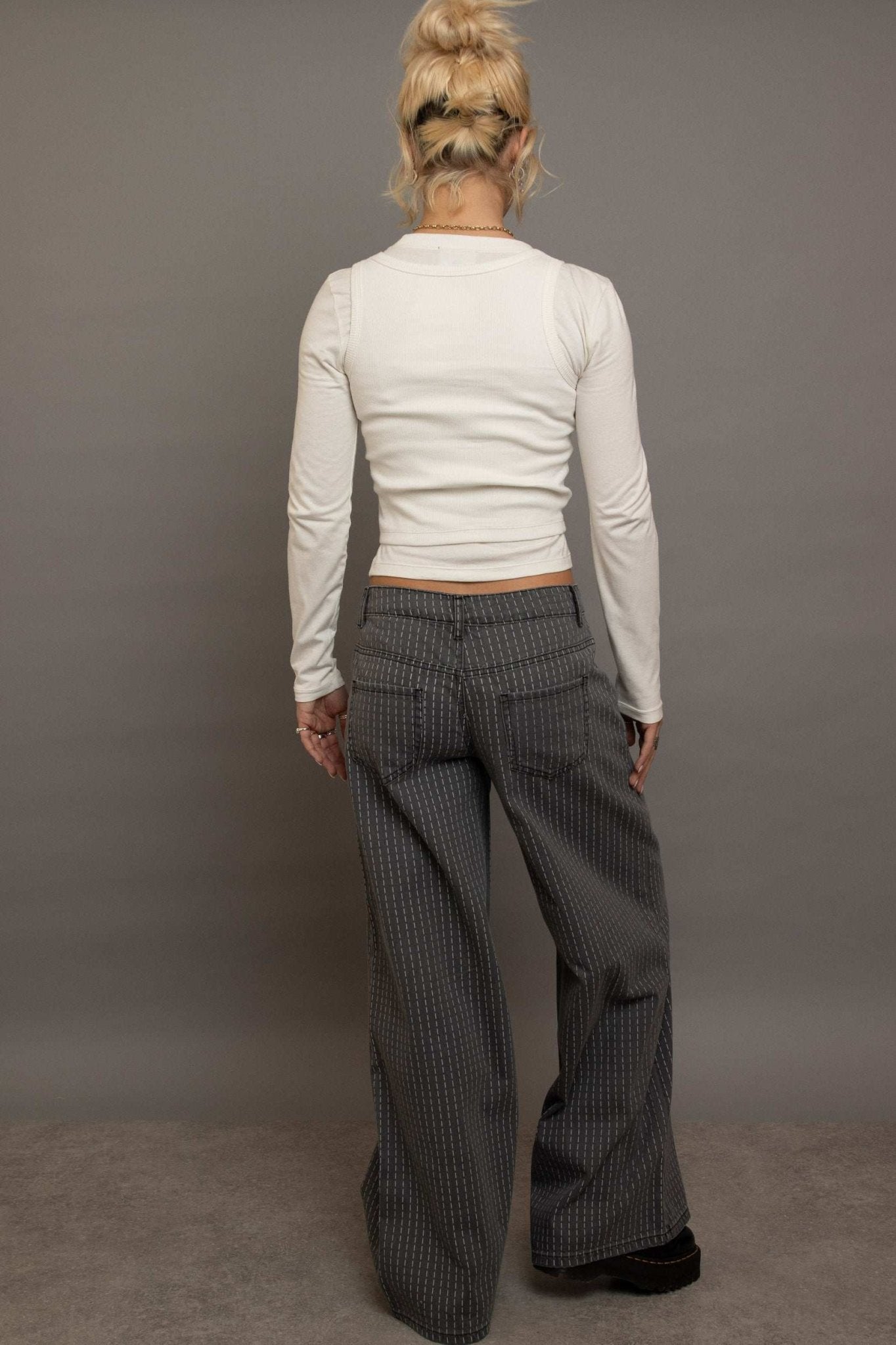 Shop Daisy Street Daisy Street Double Layered Top with Embroidery Long Sleeved Top for women – premium loungewear and festival fashion at Spoiled Brat