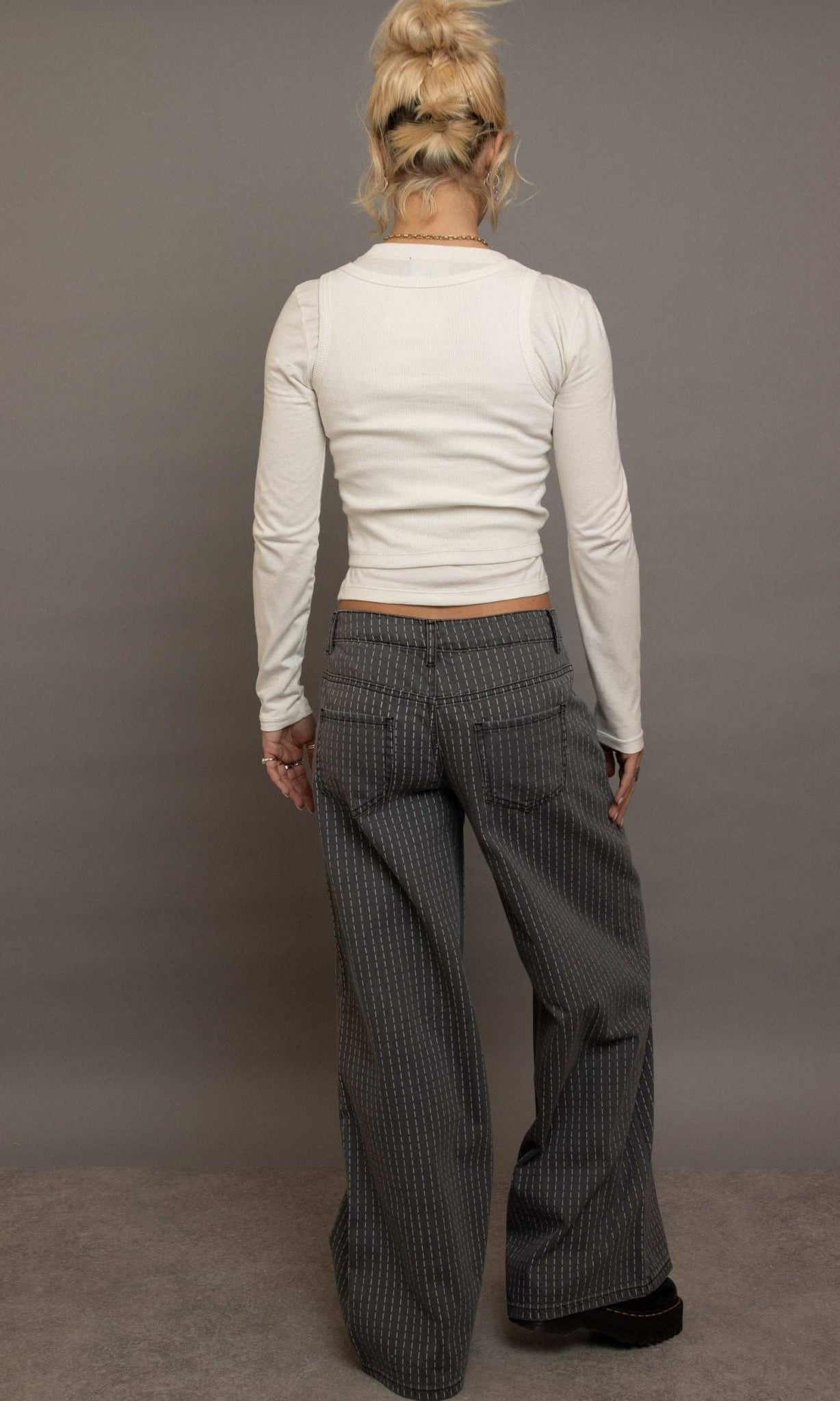 Shop Daisy Street Daisy Street Double Layered Top with Embroidery Long Sleeved Top for women – premium loungewear and festival fashion at Spoiled Brat