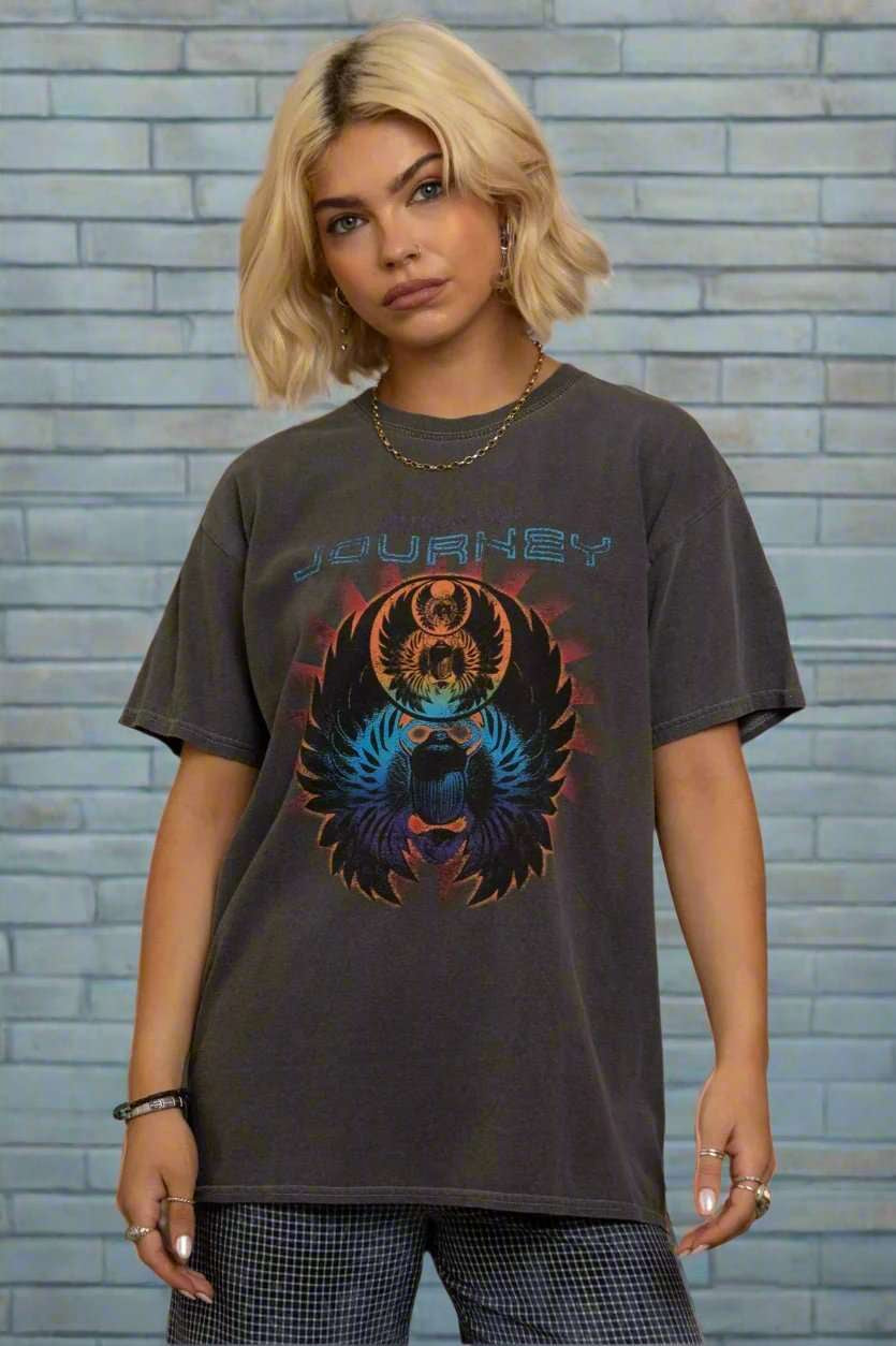 Shop Daisy Street Daisy Street Journey Washed Band T-Shirt T-Shirts for women – premium loungewear and festival fashion at Spoiled Brat