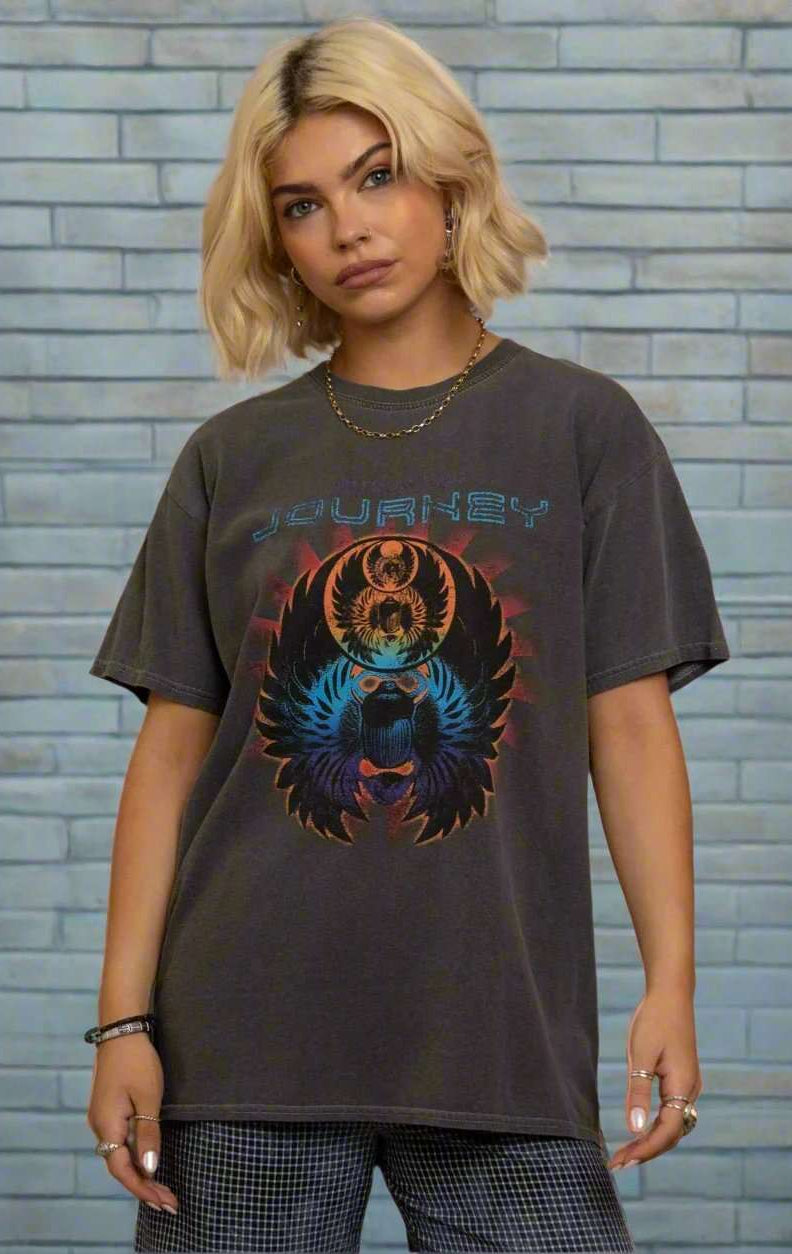 Shop Daisy Street Daisy Street Journey Washed Band T-Shirt T-Shirts for women – premium loungewear and festival fashion at Spoiled Brat