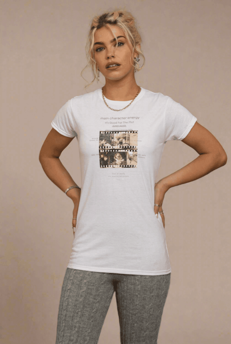 Shop Daisy Street Daisy Street Main Character Energy Photo Negative Tee T-Shirts for women – premium loungewear and festival fashion at Spoiled Brat