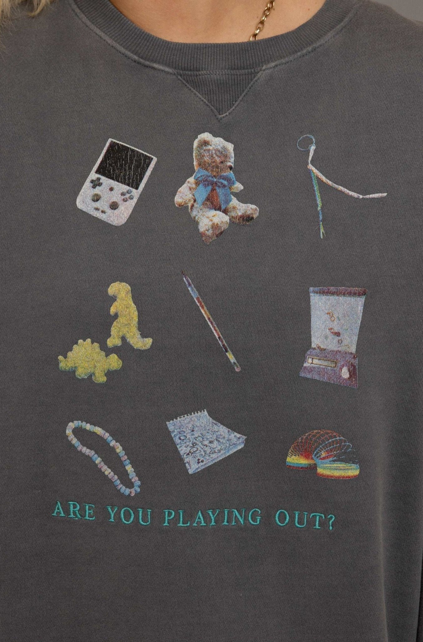 Shop Daisy Street Daisy Street Playing Out Oversized Sweatshirt Sweater for women – premium loungewear and festival fashion at Spoiled Brat