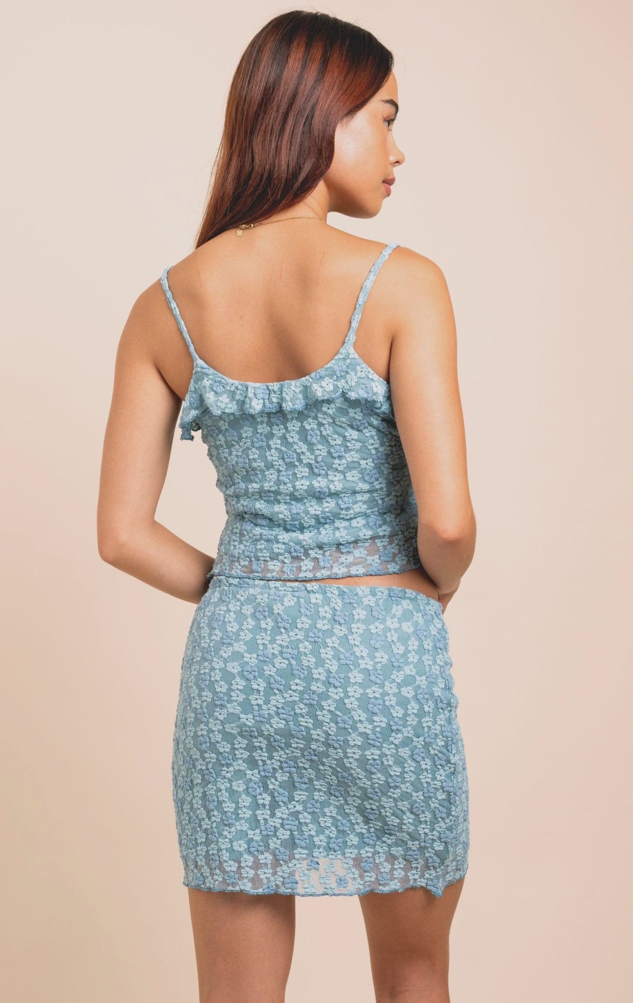 Shop Daisy Street Daisy Street Ruffle Detail Bubble Lace Cami Top Cami Top for women – premium loungewear and festival fashion at Spoiled Brat