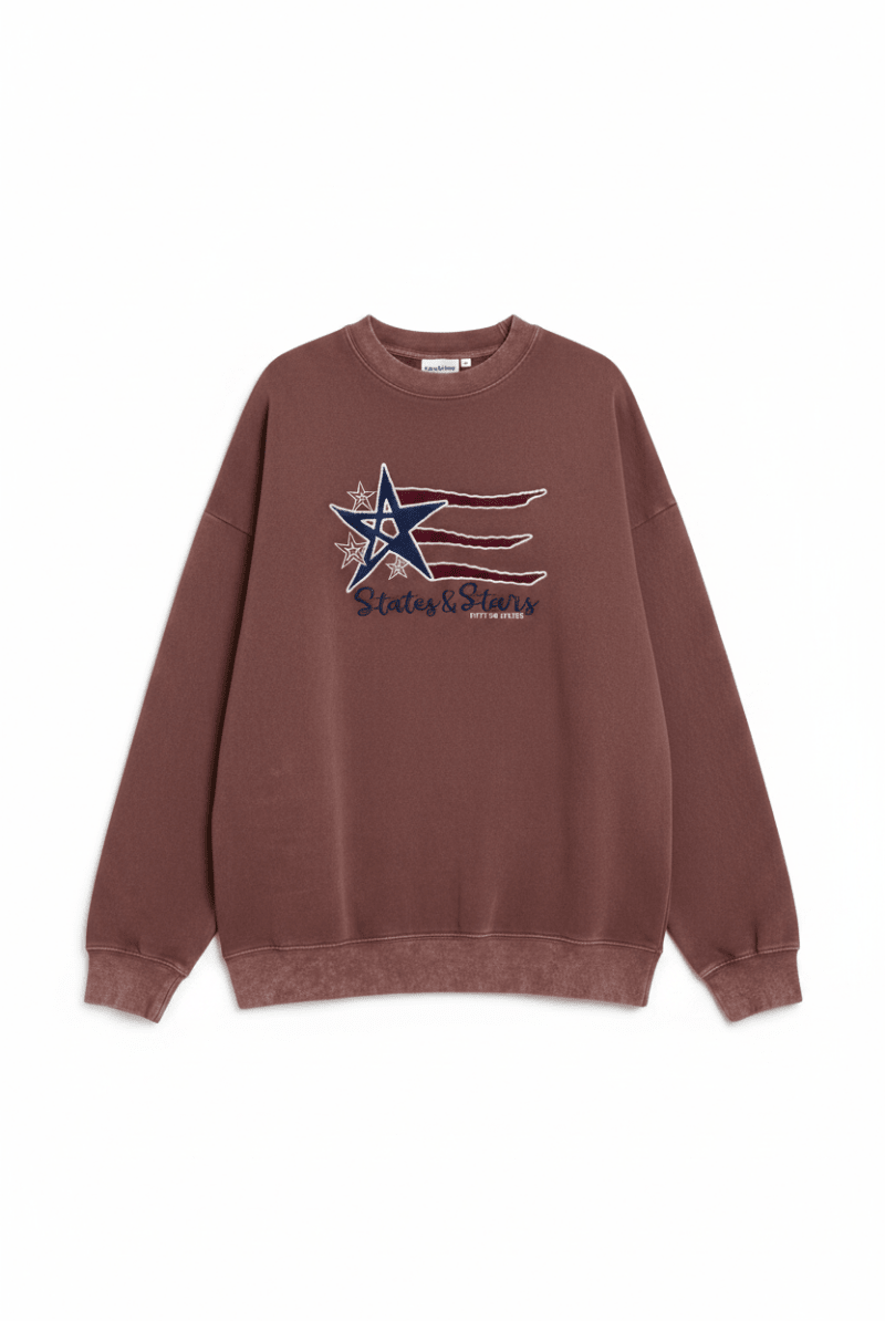 Shop Daisy Street Daisy Street States and Stars Vintage Sweater Sweater for women – premium loungewear and festival fashion at Spoiled Brat