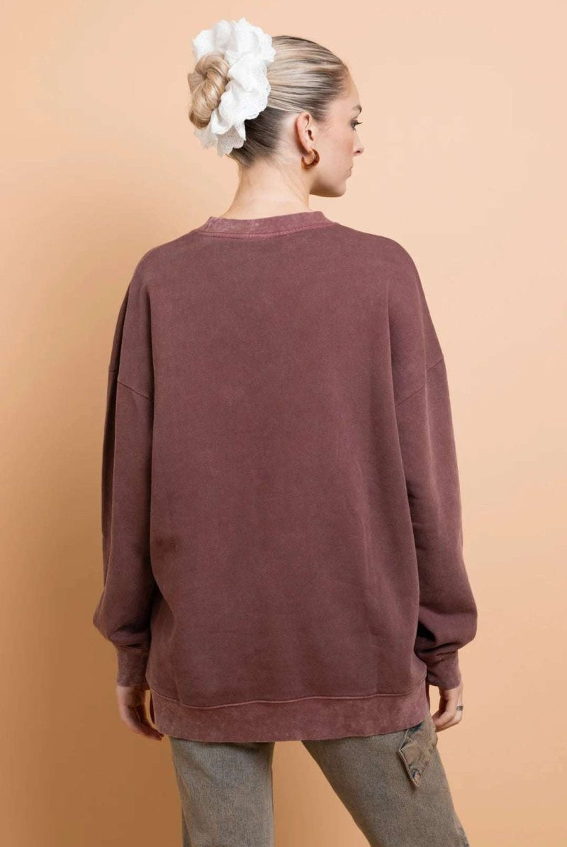 Shop Daisy Street Daisy Street States and Stars Vintage Sweater Sweater for women – premium loungewear and festival fashion at Spoiled Brat