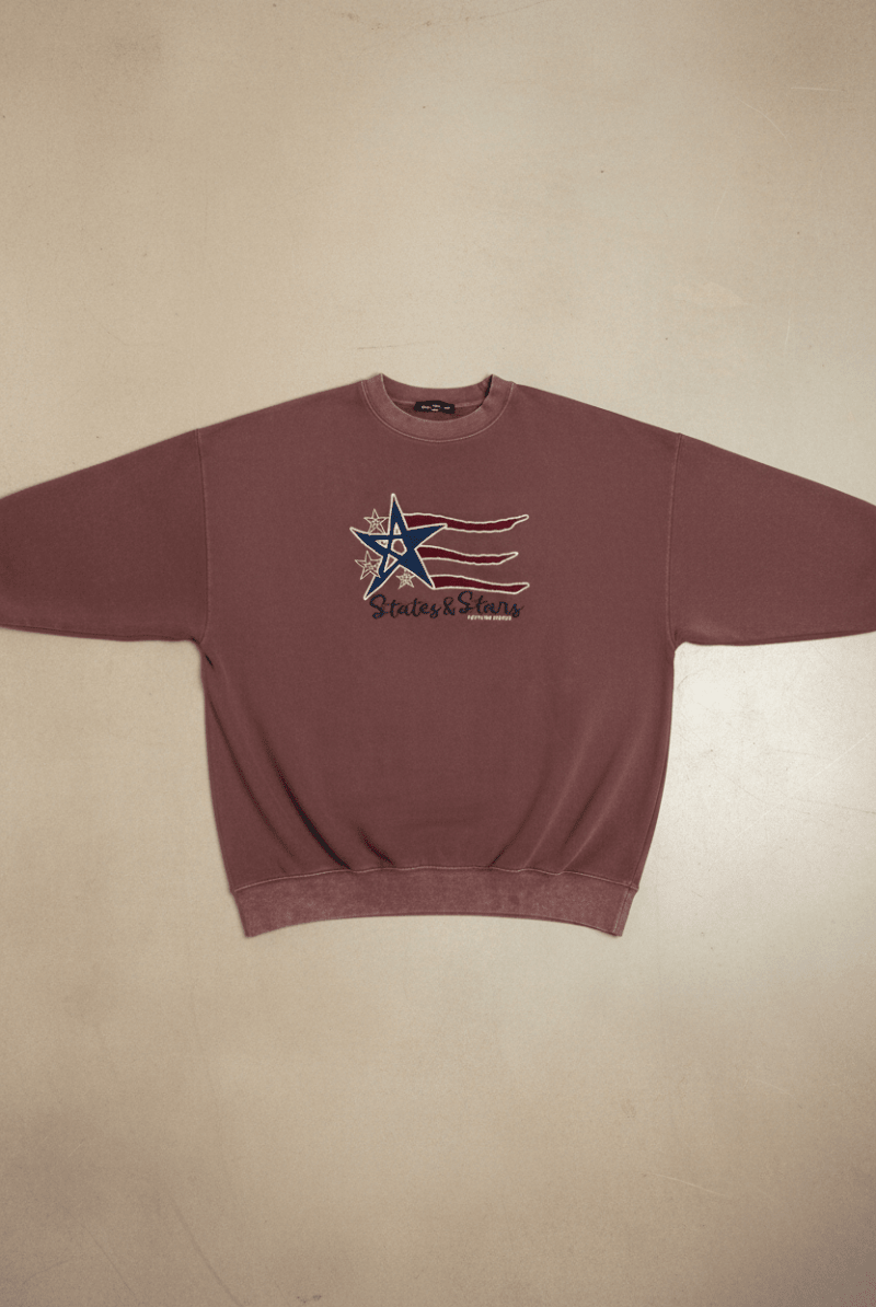 Shop Daisy Street Daisy Street States and Stars Vintage Sweater Sweater for women – premium loungewear and festival fashion at Spoiled Brat