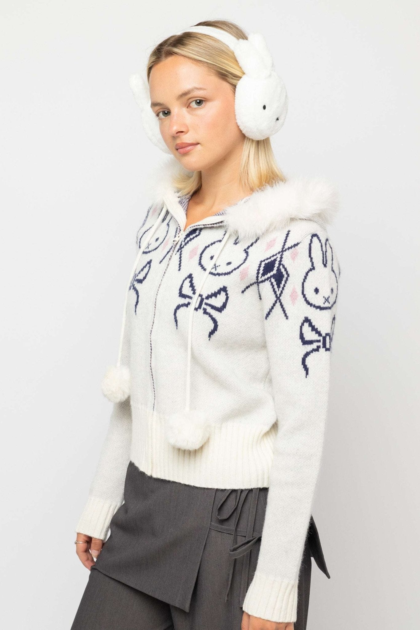 Shop Daisy Street Daisy Street x Miffy Faux Fur Ear Muffs Ear Muffs for women – premium loungewear and festival fashion at Spoiled Brat