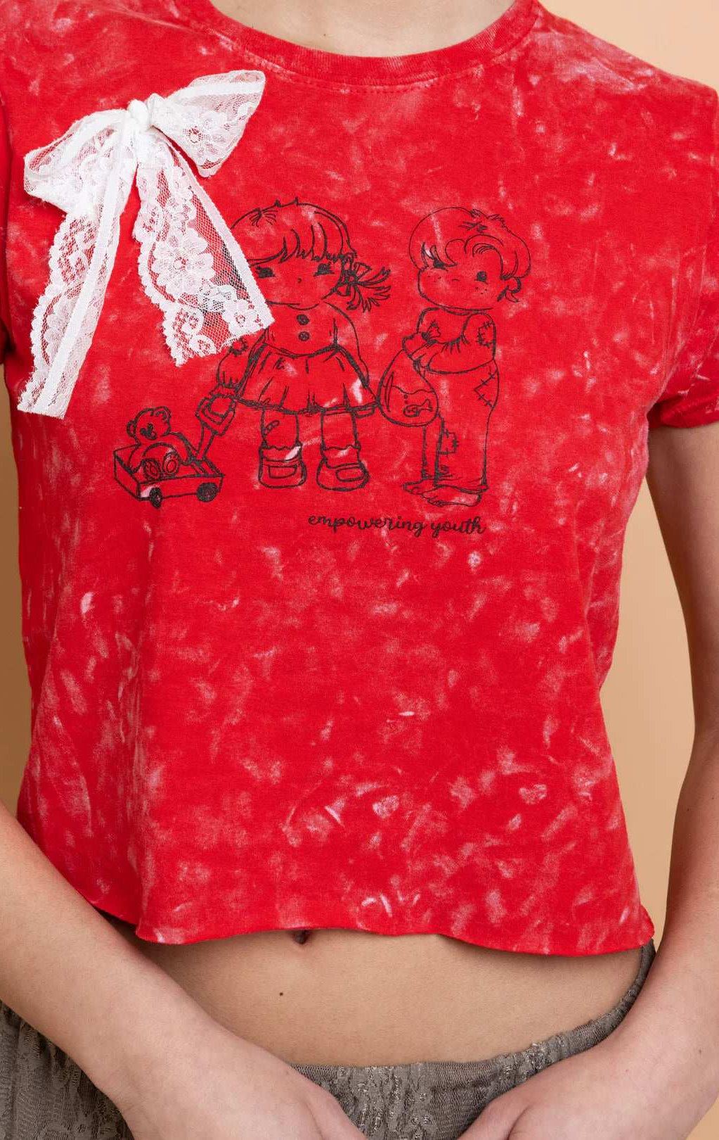 Shop Daisy Street Daisy Street Youth Snow Washed Baby Tee T-Shirts for women – premium loungewear and festival fashion at Spoiled Brat