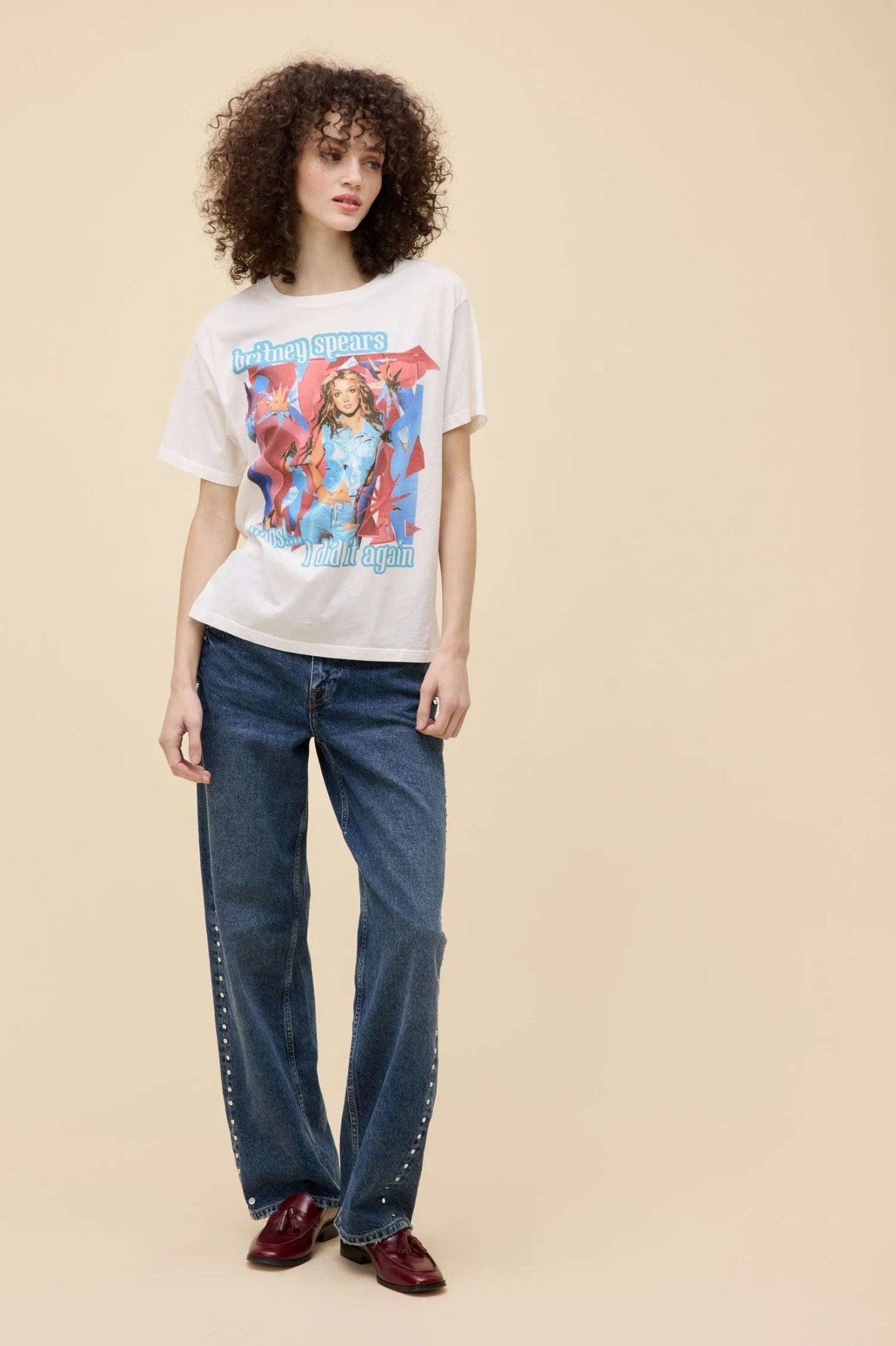 Shop Daydreamer LA Daydreamer LA Britney Spears Oops I Did It Again Boyfriend Tee T-Shirt for women – premium loungewear and festival fashion at Spoiled Brat