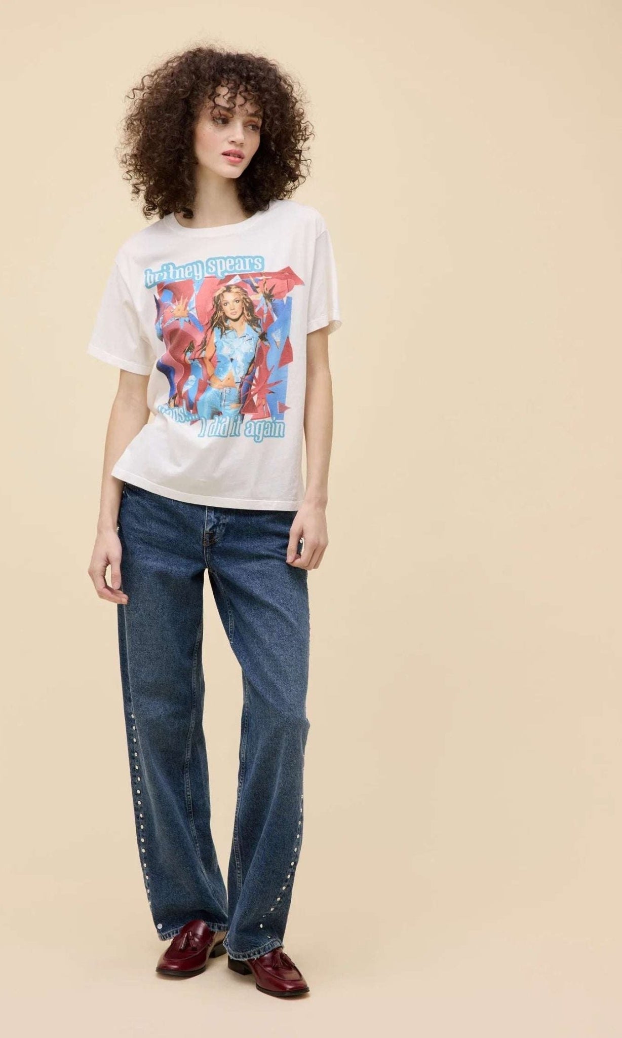 Shop Daydreamer LA Daydreamer LA Britney Spears Oops I Did It Again Boyfriend Tee T-Shirt for women – premium loungewear and festival fashion at Spoiled Brat