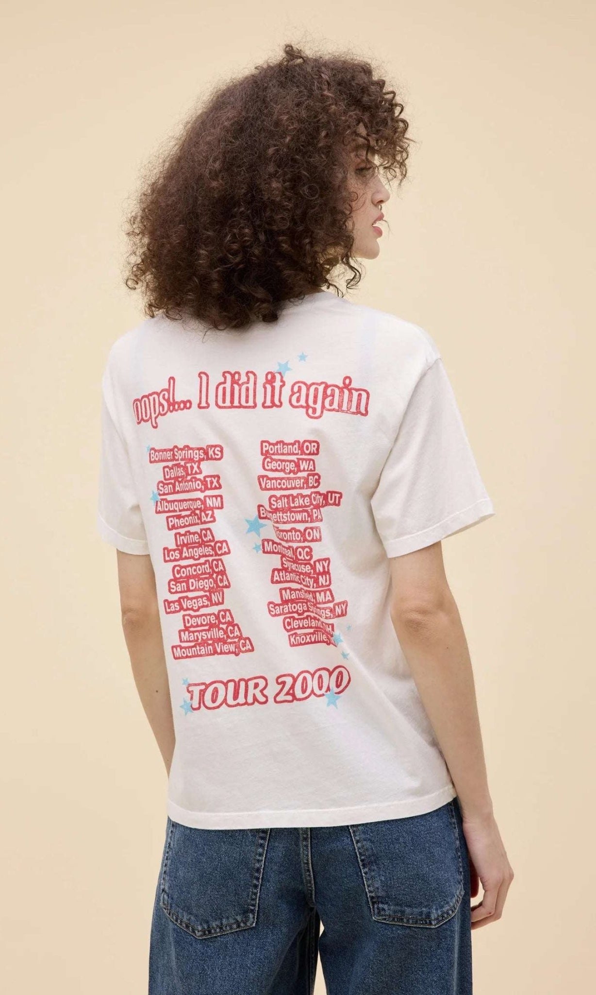 Shop Daydreamer LA Daydreamer LA Britney Spears Oops I Did It Again Boyfriend Tee T-Shirt for women – premium loungewear and festival fashion at Spoiled Brat