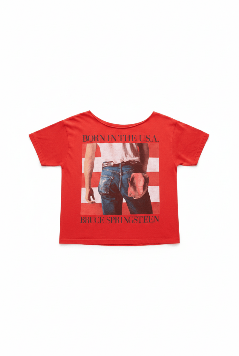 Shop Daydreamer LA Daydreamer LA Bruce Springsteen Americana Off The Shoulder Tee as seen on Taylor Swift T-Shirt for women – premium loungewear and festival fashion at Spoiled Brat