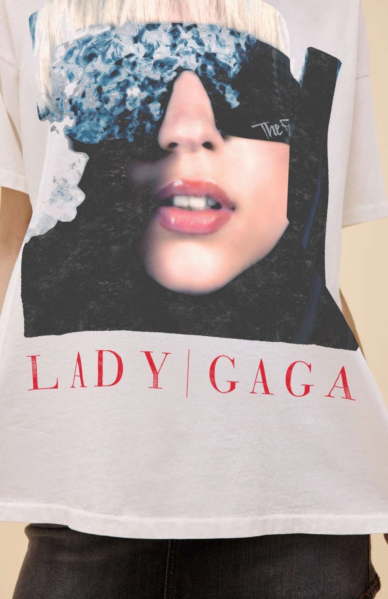 Shop Daydreamer LA Daydreamer LA Lady Gaga The Fame Merch Tee T-Shirt for women – premium loungewear and festival fashion at Spoiled Brat
