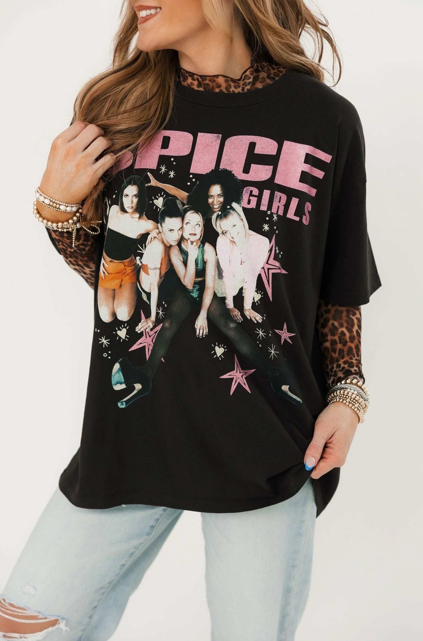 Shop Daydreamer LA Daydreamer LA Spice Girls Doodles Merch Tee T-Shirt for women – premium loungewear and festival fashion at Spoiled Brat