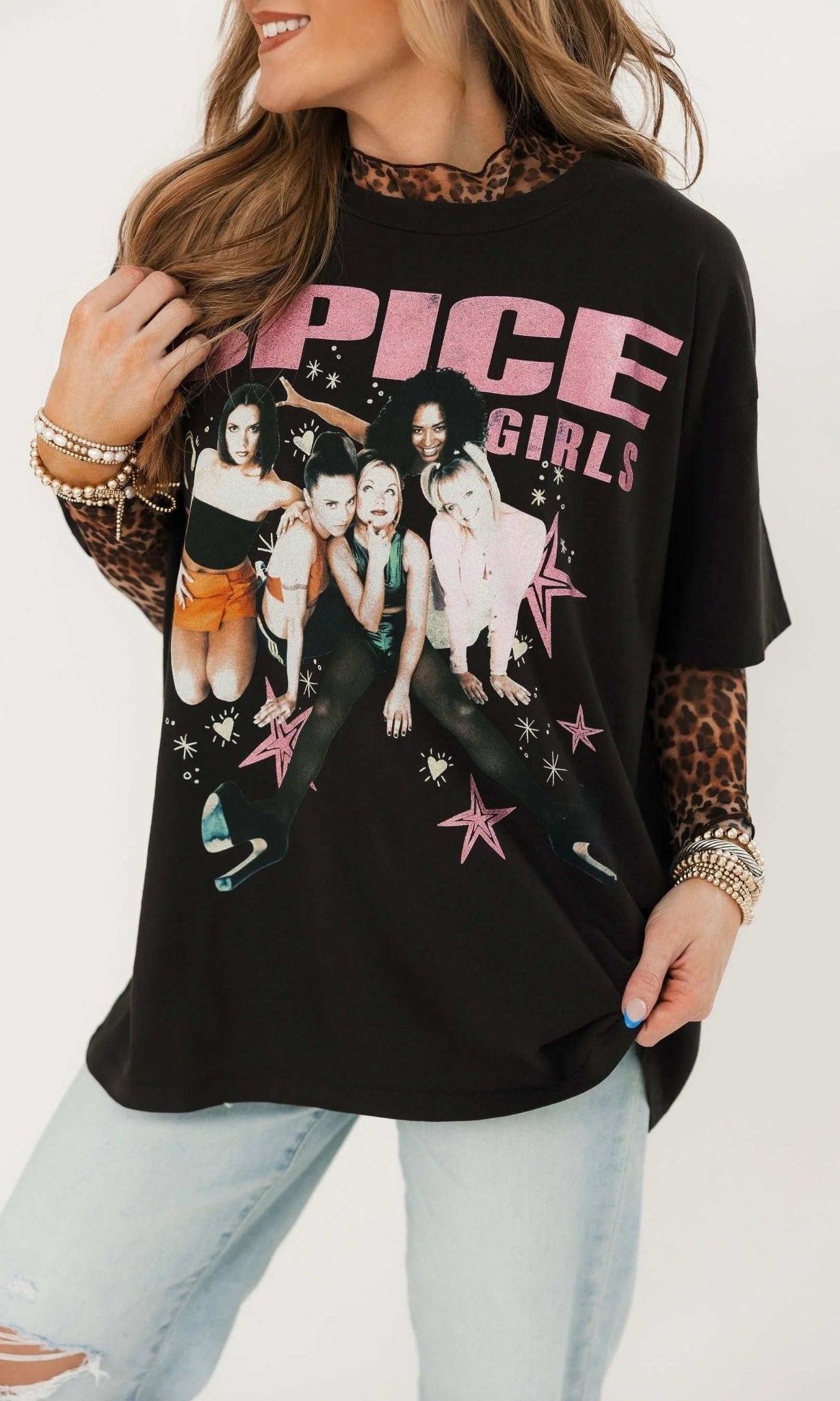 Shop Daydreamer LA Daydreamer LA Spice Girls Doodles Merch Tee T-Shirt for women – premium loungewear and festival fashion at Spoiled Brat