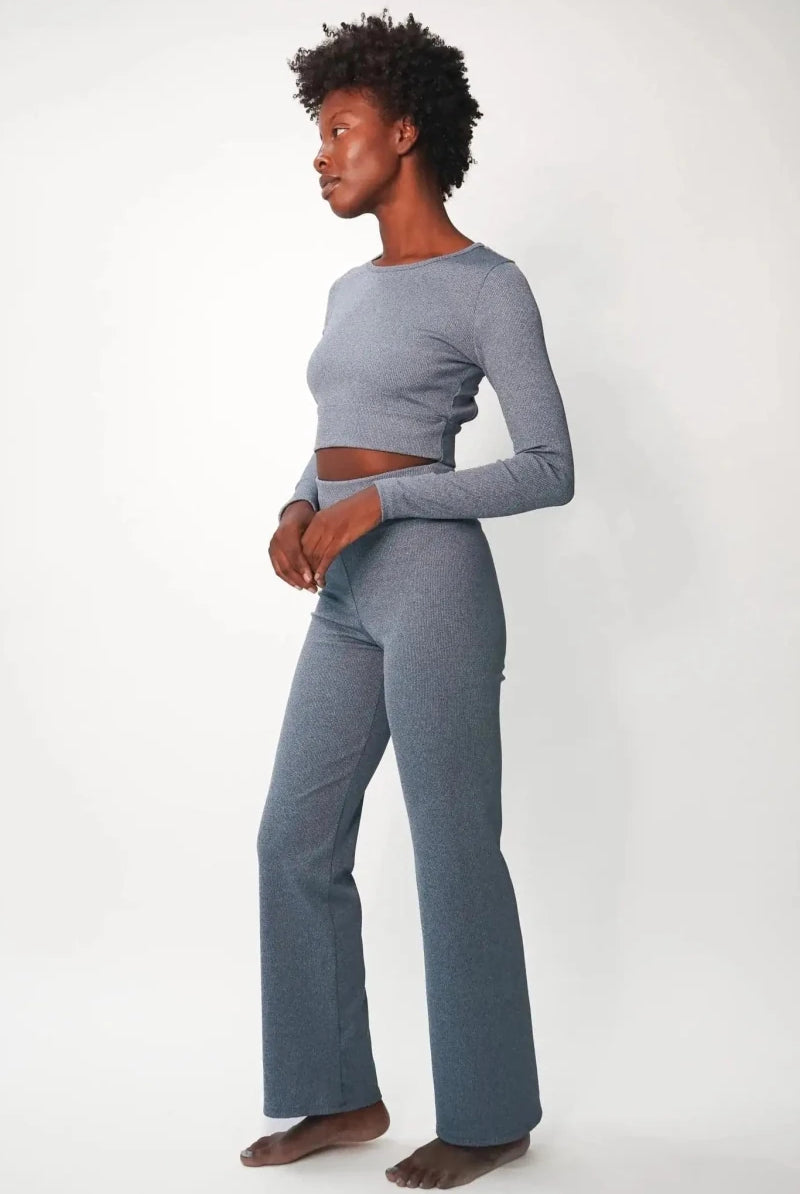 Shop Electric and Rose Electric & Rose Ella Ribbed Lounge Pants Trousers for women – premium loungewear and festival fashion at Spoiled Brat