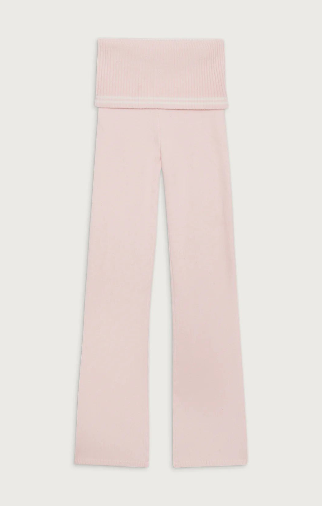 Frankies Bikinis Aimee Cloud Knit Flare Pant in Rosebud Pink - Spoiled Brat