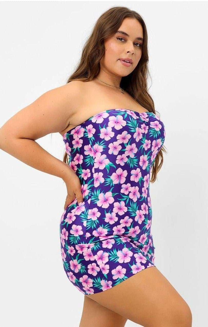 Frankies Bikinis Palmer Shine Strapless Tube Dress - Spoiled Brat