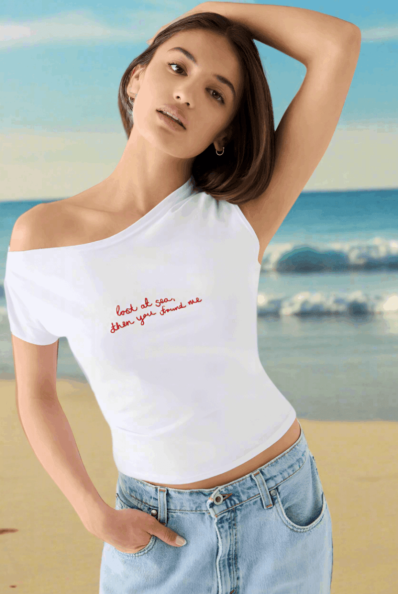 Shop Frankies Bikinis Frankies Bikinis Starlight Cotton Tee Top for women – premium loungewear and festival fashion at Spoiled Brat