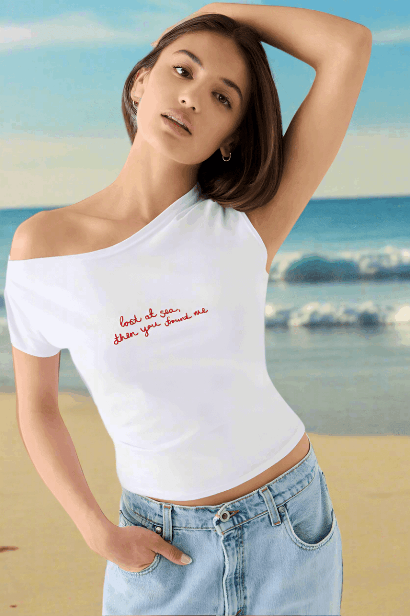 Shop Frankies Bikinis Frankies Bikinis Starlight Cotton Tee Top for women – premium loungewear and festival fashion at Spoiled Brat