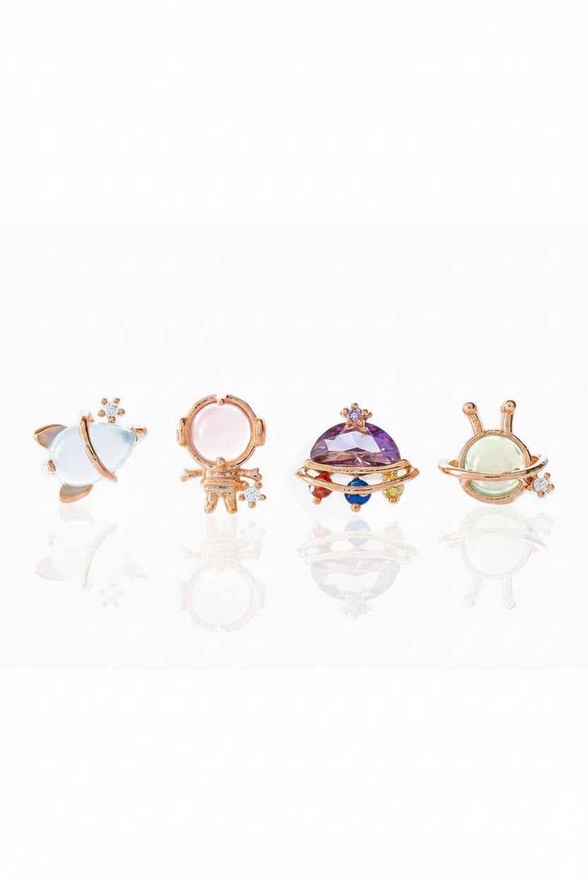 Shop Girls Crew Girls Crew Blast Off Earring Stud Set Earrings for women – premium loungewear and festival fashion at Spoiled Brat