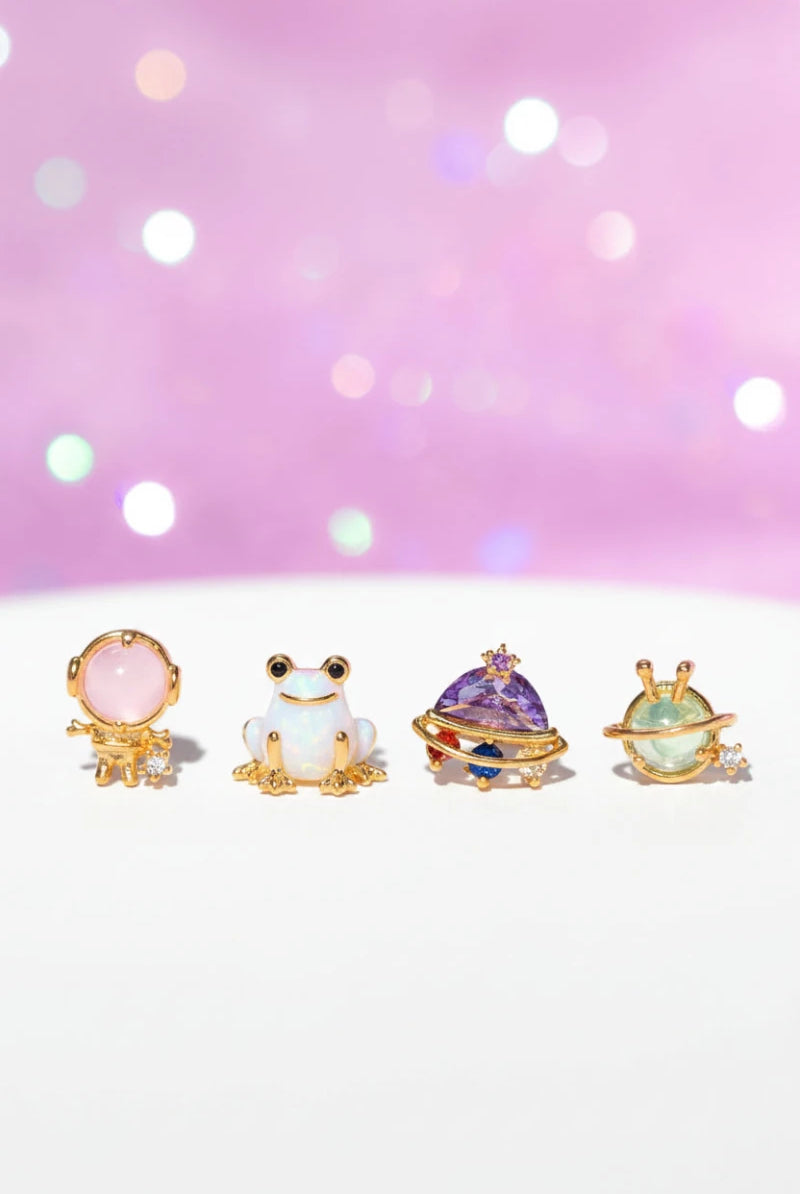 Shop Girls Crew Girls Crew Blast Off Earring Stud Set Earrings for women – premium loungewear and festival fashion at Spoiled Brat