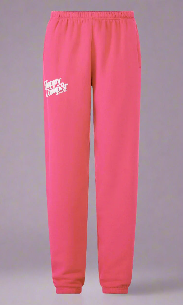 Shop Happy Camp3r Happy Camp3r Hot Pink Core Jogger Pants Leggings for women – premium loungewear and festival fashion at Spoiled Brat