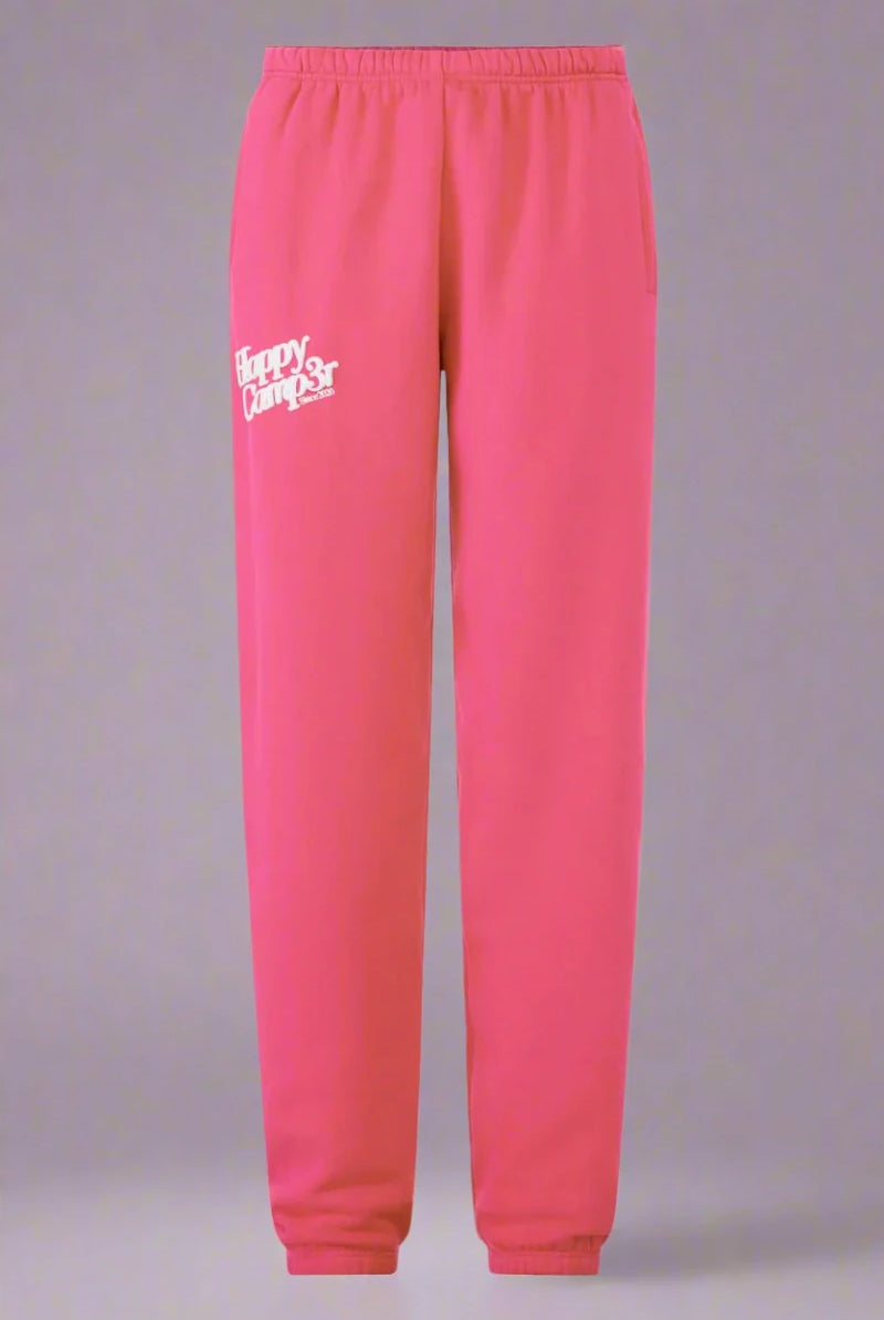 Shop Happy Camp3r Happy Camp3r Hot Pink Core Jogger Pants Leggings for women – premium loungewear and festival fashion at Spoiled Brat