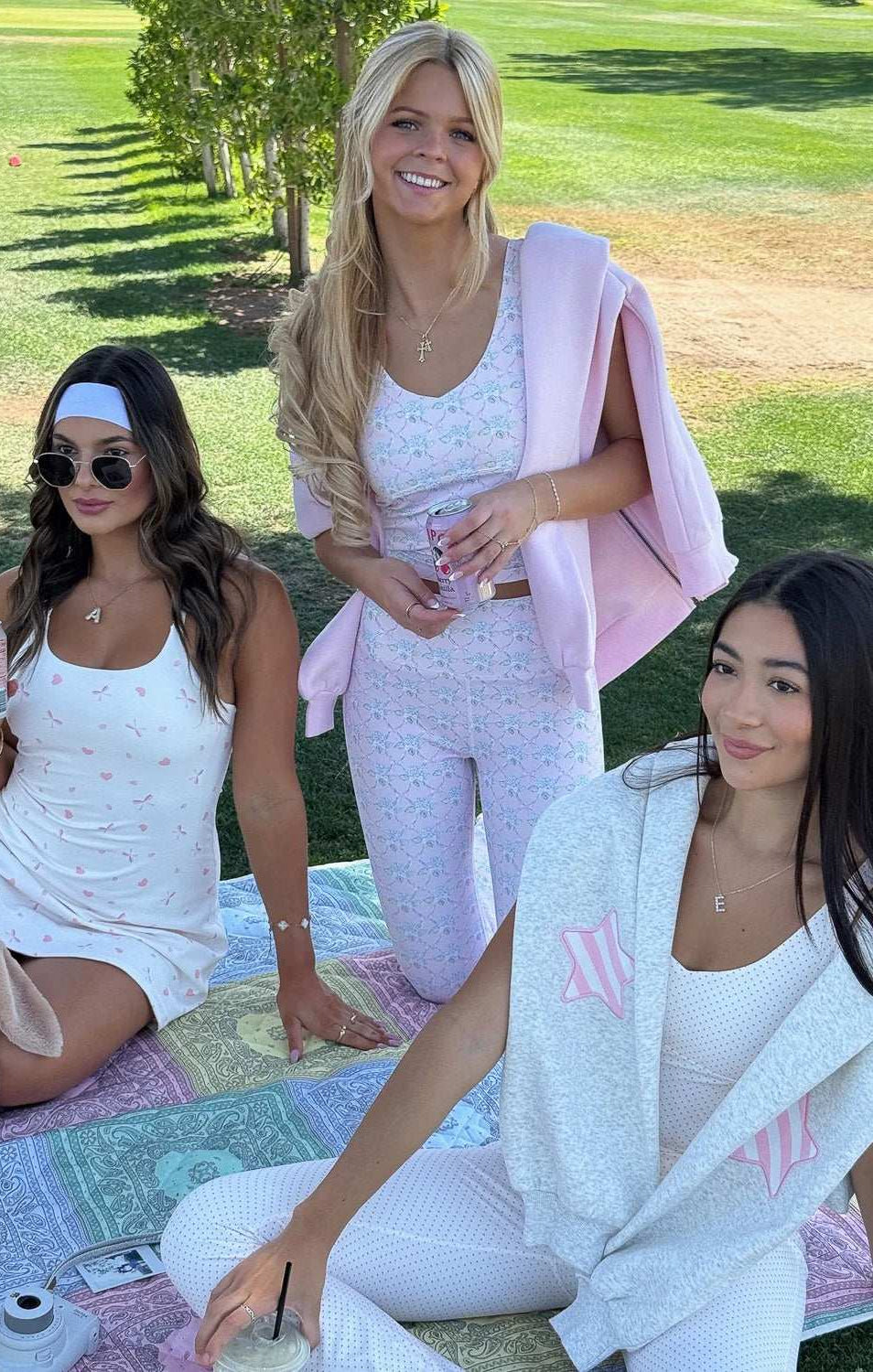 Shop Happy Camp3r Happy Camp3r Ribboned Dreams Harper Active Pants Leggings for women – premium loungewear and festival fashion at Spoiled Brat