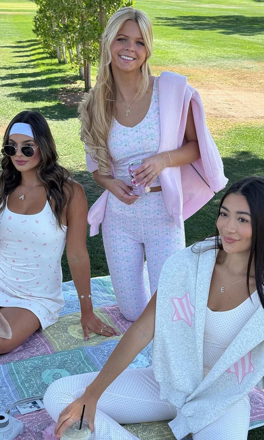 Shop Happy Camp3r Happy Camp3r Ribboned Dreams Harper Active Pants Leggings for women – premium loungewear and festival fashion at Spoiled Brat