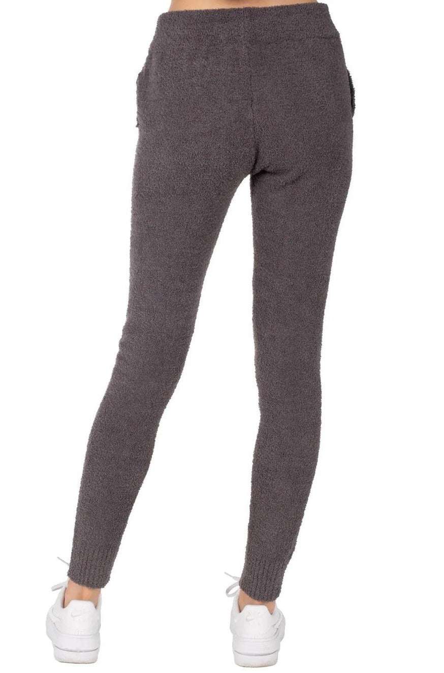 Ivory Ella Smiley Dark Heather Grey Knit Joggers - Spoiled Brat