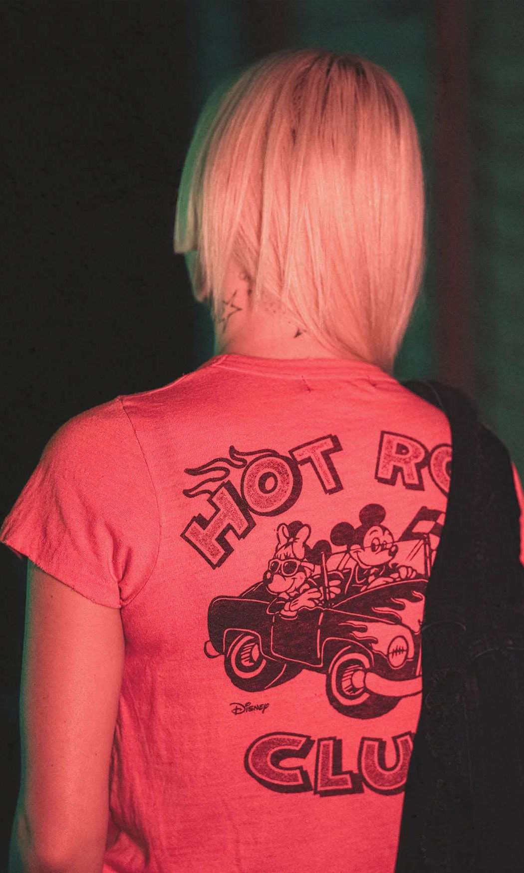 Shop Junk Food Junk Food Disney Mickey & Minnie Hot Rod Original Tee T-Shirt for women – premium loungewear and festival fashion at Spoiled Brat