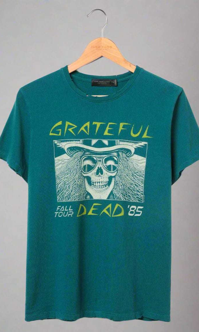 Shop Junk Food Junk Food Grateful Dead Oakland 1985 Tee T-Shirt for women – premium loungewear and festival fashion at Spoiled Brat